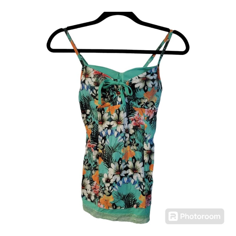 BONGO Tropical Print Cami Tank